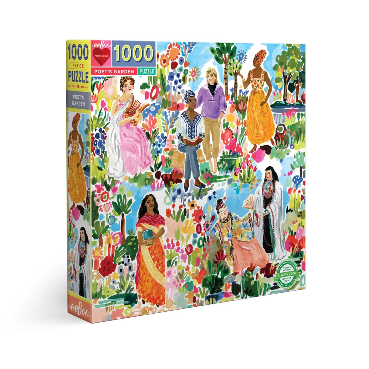 eeBoo Piece and Love Poet's Garden 1000 piece square adult Jigsaw Puzzle